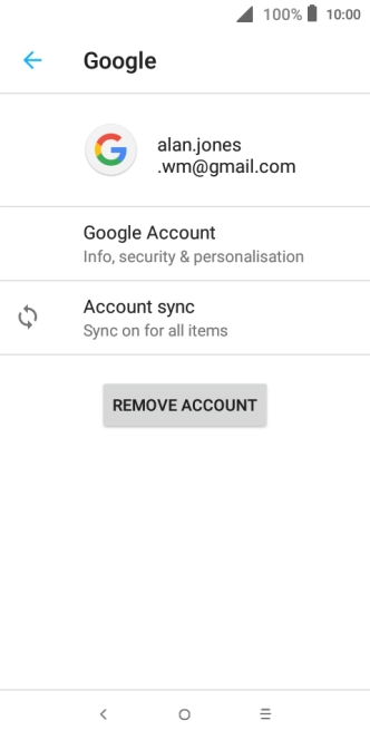 Press Account sync.
