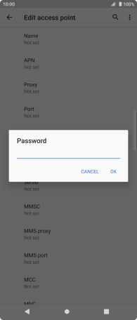 Key in p and press OK.