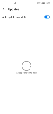 Press the indicator next to 'Auto-update over Wi-Fi' to turn the function on or off.