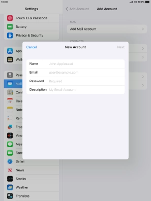 Press Name and key in the required sender name.