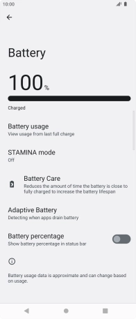 Press STAMINA mode.