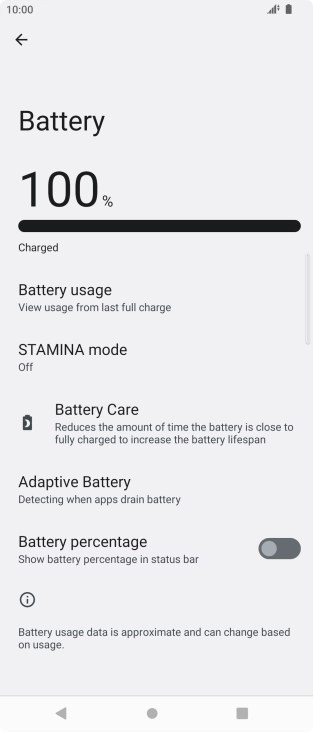 Press STAMINA mode.