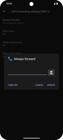 Press TURN OFF.