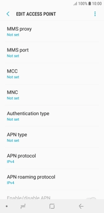 Press MMS proxy.