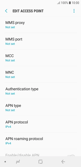 Press MMS proxy.
