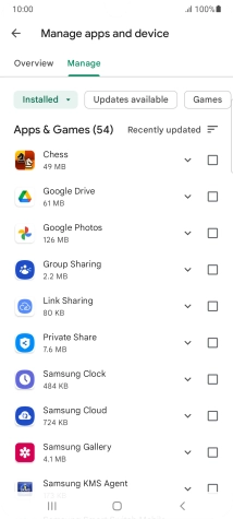 Press the required app.