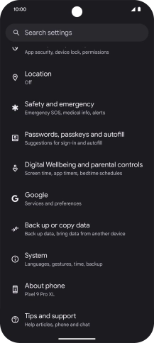 Press Google.