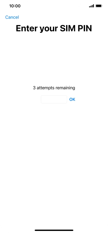 If your SIM is locked, key in your SIM PIN and press OK. The default SIM PIN is 0000.