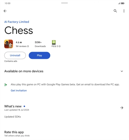 Press Uninstall.
