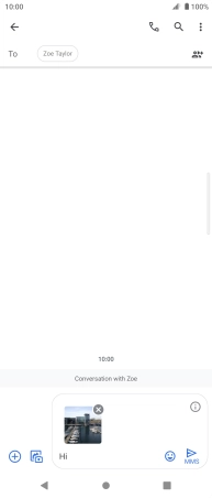 Press the send icon when you've finished your picture message.