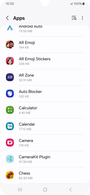 Press the required app.