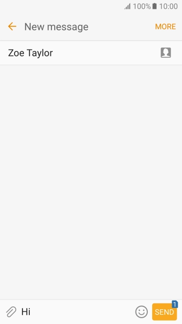 Press the attachment icon.