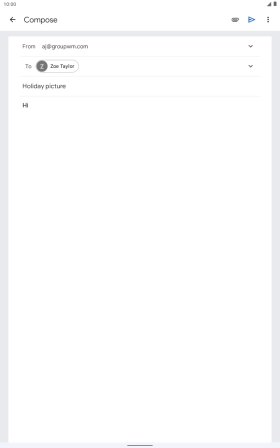 Press the attachment icon.