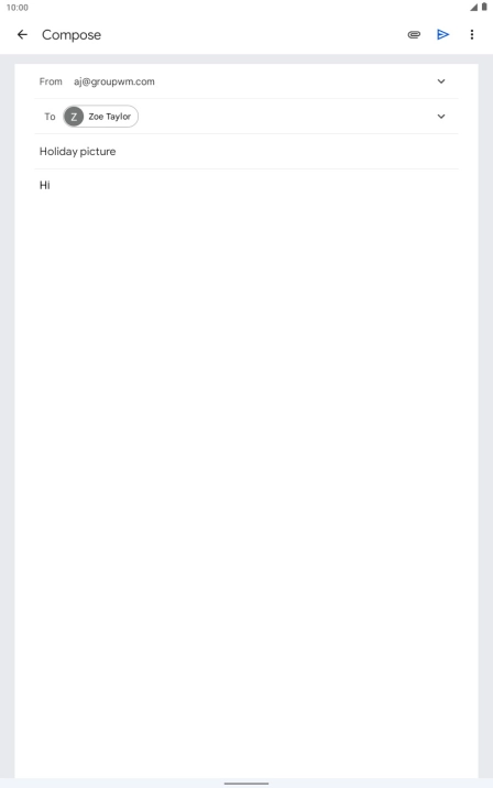 Press the attachment icon.
