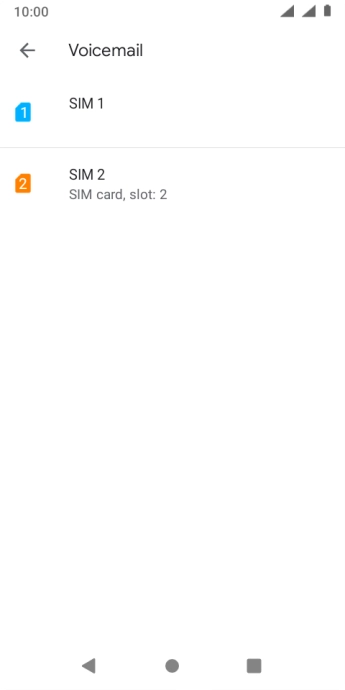 Press the required SIM.