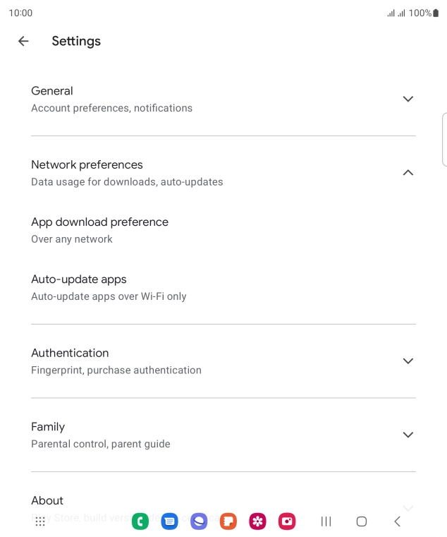 Press Auto-update apps. Press Auto-update apps.