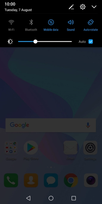 Press the settings icon.