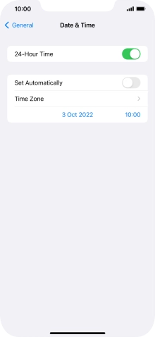 Press the indicator next to 'Set Automatically' to turn on the function.