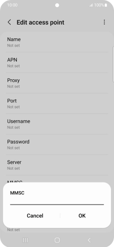 Key in http://mmsc.mms.o2.co.uk:8002 and press OK.