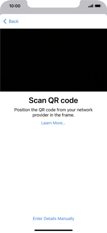 Place the QR code you've received inside the phone camera frame to scan the code.
