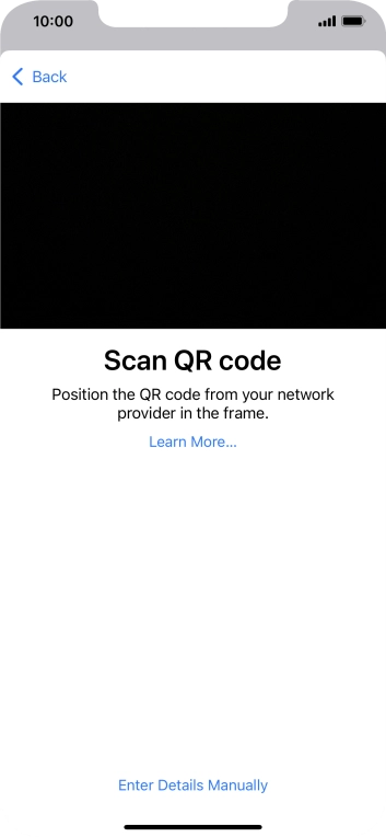 Place the QR code you've received inside the phone camera frame to scan the code.