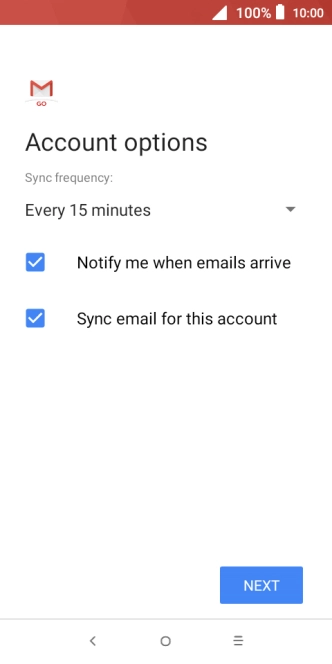 Press the drop down list below 'Sync frequency'.