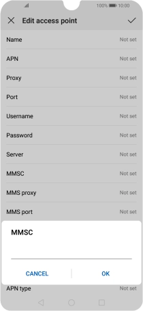 Key in http://mmsc.mms.o2.co.uk:8002 and press OK.
