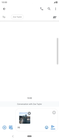 Press the send icon when you've finished your picture message.