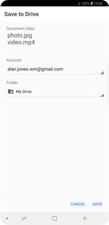 Press the field below 'Folder' and go to the required folder.