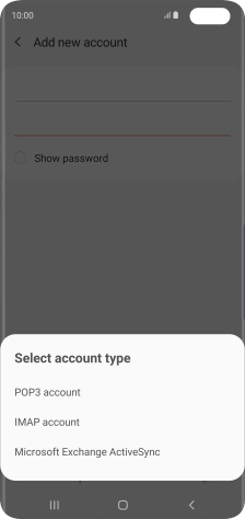 Press IMAP account.