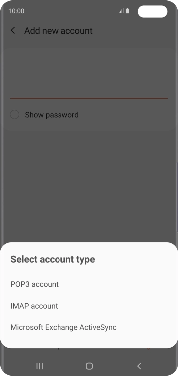 Press IMAP account.