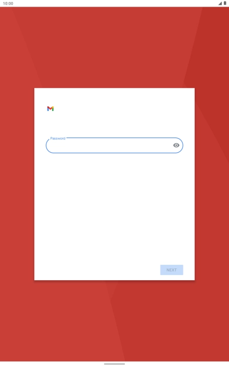 Press the field below 'Password' and key in the password for your email account.