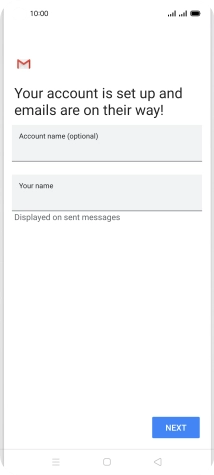 Press the field below 'Account name (optional)' and key in the required name.