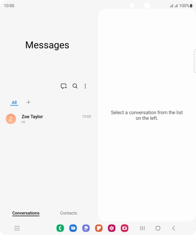 Press the menu icon.