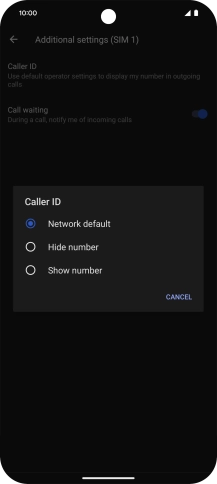 Press Show number to turn on caller identification.
