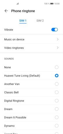Press Music on device.