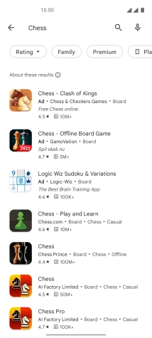 Press the required app.