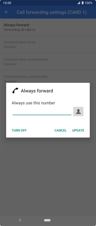 Press TURN OFF.