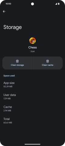Press Clear cache.