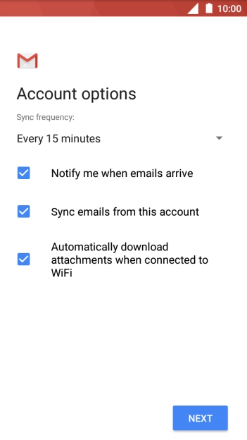 Press the drop down list below 'Sync frequency'.