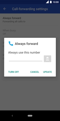 Press TURN OFF.
