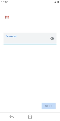 Press the field below 'Password' and key in the password for your email account.