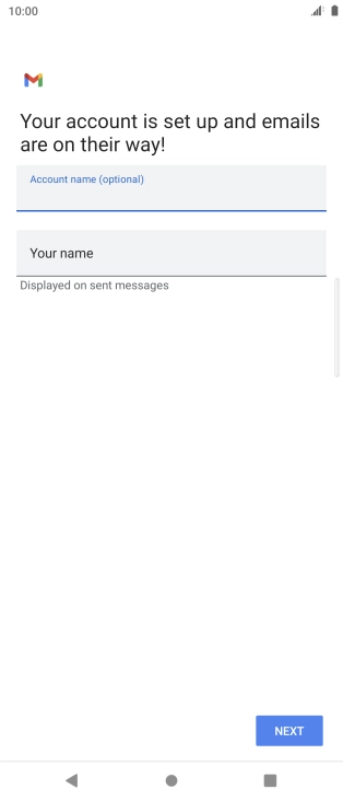 Press Your name and key in the required sender name. Press Your name and key in the required sender name.
