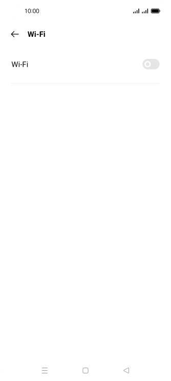Press the indicator next to 'Wi-Fi' to turn on the function.