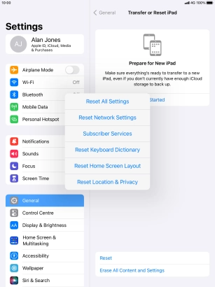 Press Reset All Settings.