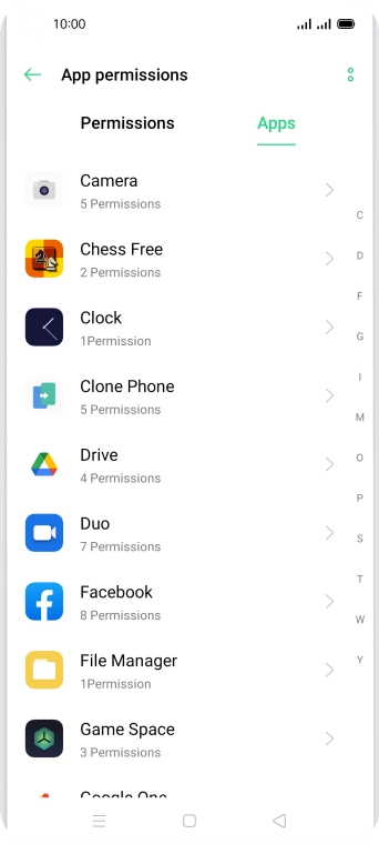 Press the required app. Press the required app.