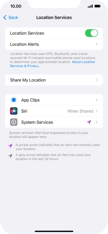 Press the required app.