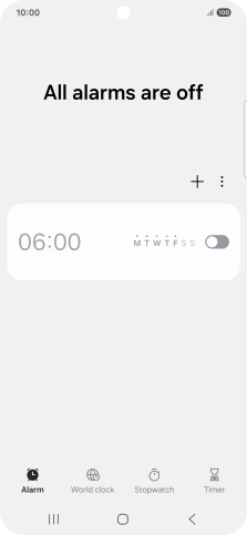 Press the set new alarm icon.