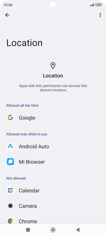 Press the required app.