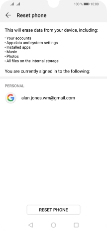 Press RESET PHONE.